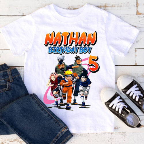 Personalized Name Age Naruto Birthday Shirt Cool Gift