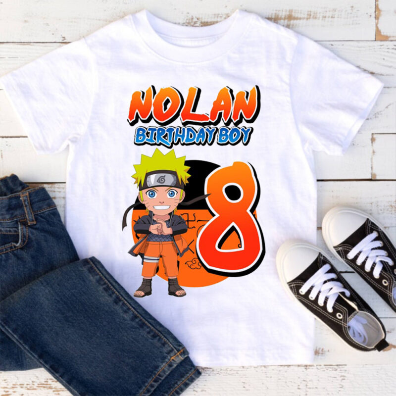 Personalized Name Age Naruto Birthday Shirt Cool Gifts