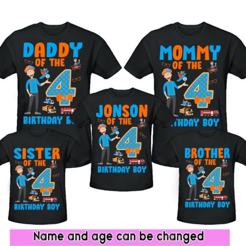 Personalized Name Age Blippi Birthday Shirt Cute