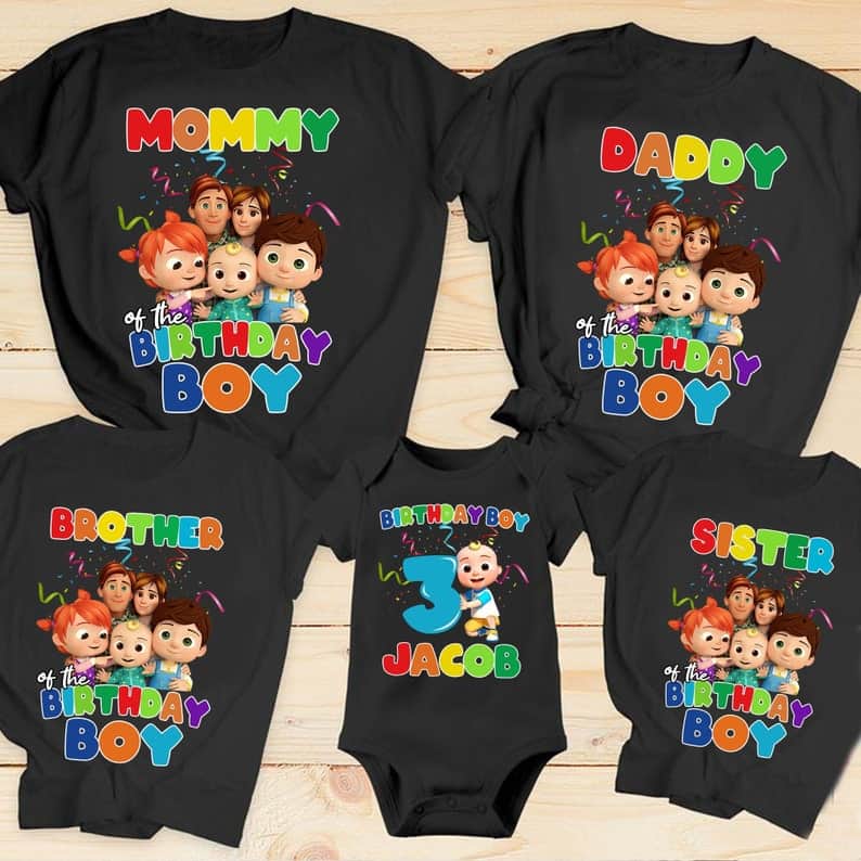 Personalized Name Age Cocomelon Shirts Birthday Cool
