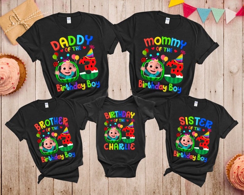 Personalized Name Age Cocomelon Shirts Birthday Cute