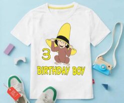 Personalized Name Age Curious George Birthday Shirt Cool Gift 1