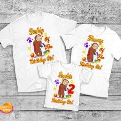 Personalized Name Age Curious George Birthday Shirt Funny Gift