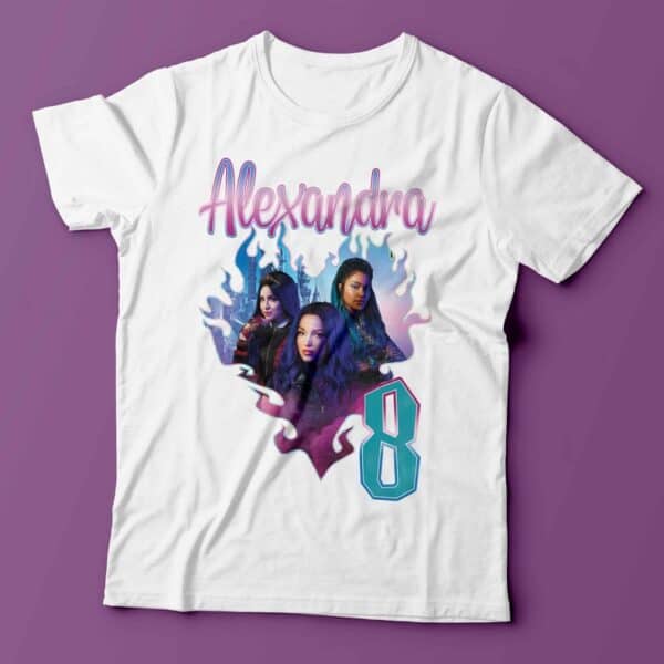 Personalized Name Age Descendants Birthday Shirt Cute