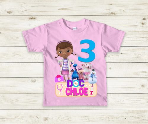 Personalized Name Age Doc Mcstuffins Birthday Shirt Cool 1