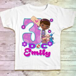 Personalized Name Age Doc Mcstuffins Birthday Shirt Cool Gift