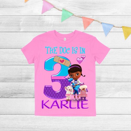 Personalized Name Age Doc Mcstuffins Birthday Shirt Cute 2