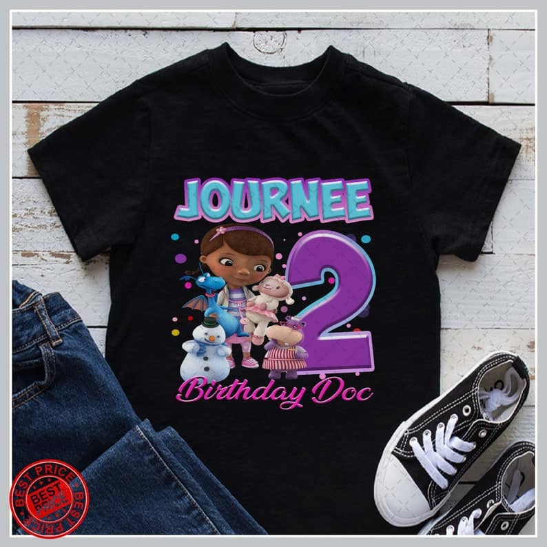 Personalized Name Age Doc Mcstuffins Birthday Shirt Cute Present