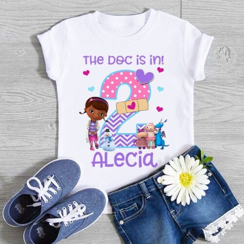 Personalized Name Age Doc Mcstuffins Birthday Shirt Funny