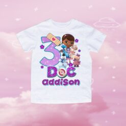 Personalized Name Age Doc Mcstuffins Birthday Shirt Funny Gift