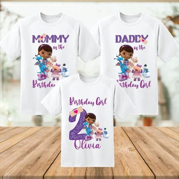 Personalized Name Age Doc Mcstuffins Birthday Shirt Funny Gifts