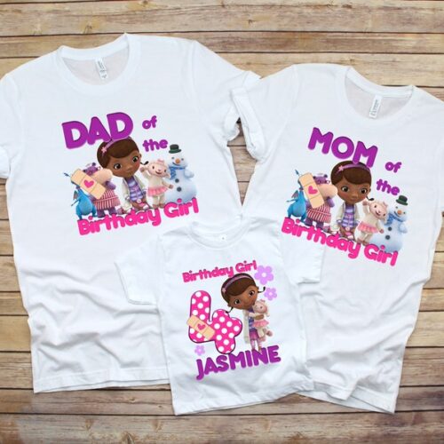 Personalized Name Age Doc Mcstuffins Birthday Shirt Funny Present