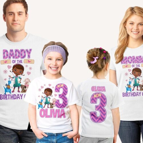 Personalized Name Age Doc Mcstuffins Birthday Shirt Gift 1