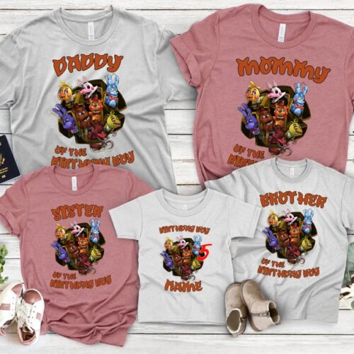 Personalized Name Age Five Nights At Freddy's Birthday Shirt Gift