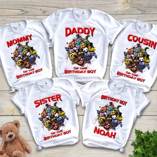 Personalized Name Age Five Nights At Freddy's Birthday Shirt Gift Cool