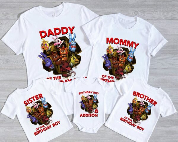 Personalized Name Age Five Nights At Freddy's Birthday Shirt Gifts Cute