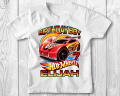 Personalized Name Age Hot Wheels Birthday Shirt Cool 1