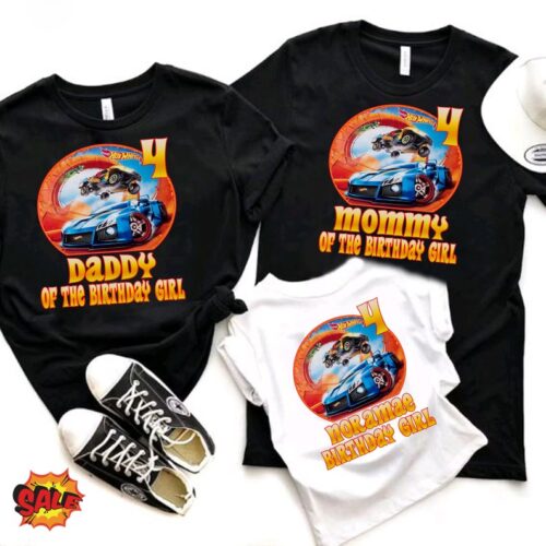 Personalized Name Age Hot Wheels Birthday Shirt Cute Gift 2