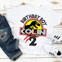 Personalized Name Age Jurassic Park Birthday Shirt Funny Gift