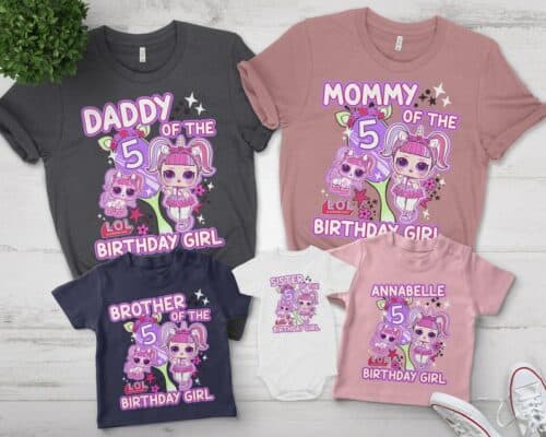 Personalized Name Age Lol Birthday Shirt Cute Gift