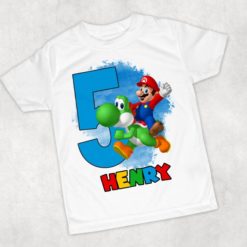 Personalized Name Age Mario Birthday Shirt Cool Gifts 1