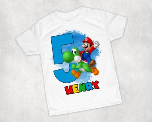 Personalized Name Age Mario Birthday Shirt Cool Gifts 1