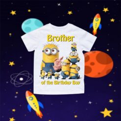Personalized Name Age Minion Birthday Shirt Cool 2