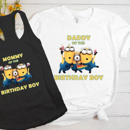 Personalized Name Age Minion Birthday Shirt Funny 1