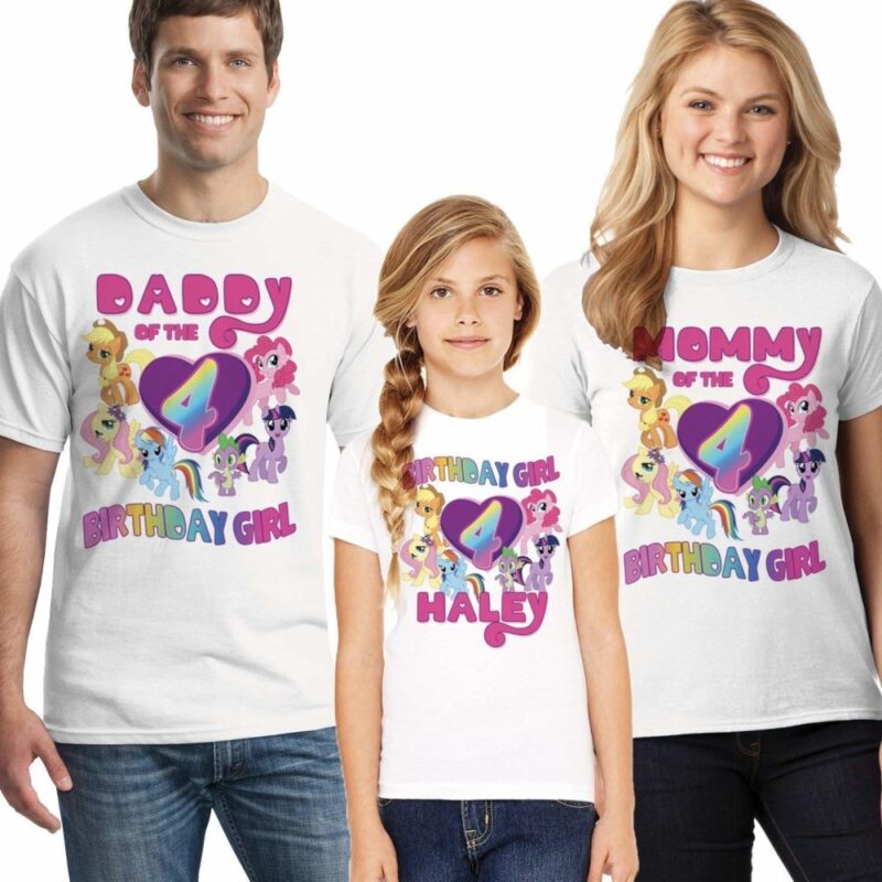 Personalized Name Age My Little Pony Birthday Shirt Gifts 1
