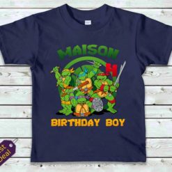 Personalized Name Age Ninja Turtle Birthday Shirt Funny Gift 2