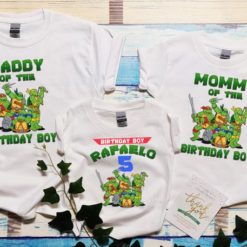 Personalized Name Age Ninja Turtle Birthday Shirt Funny Gifts 2