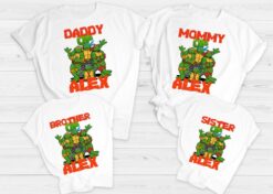 Personalized Name Age Ninja Turtle Birthday Shirt Gift Cool 1