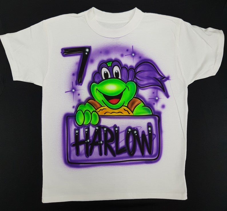 Personalized Name Age Ninja Turtle Birthday Shirt Gift Funny 1
