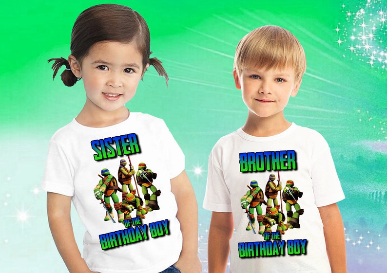 Personalized Name Age Ninja Turtle Birthday Shirt Gifts Cool 1