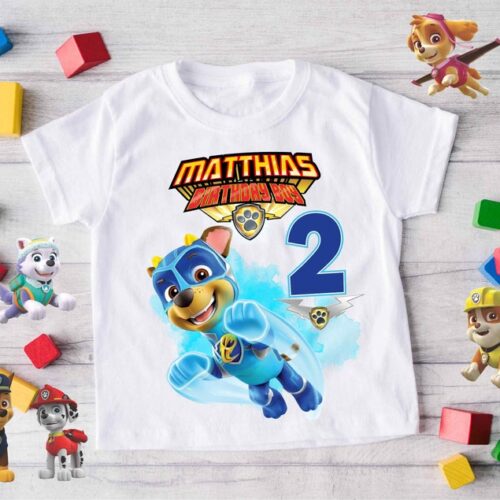 Personalized Name Age Paw Patrol Birthday Shirt Cool Presents