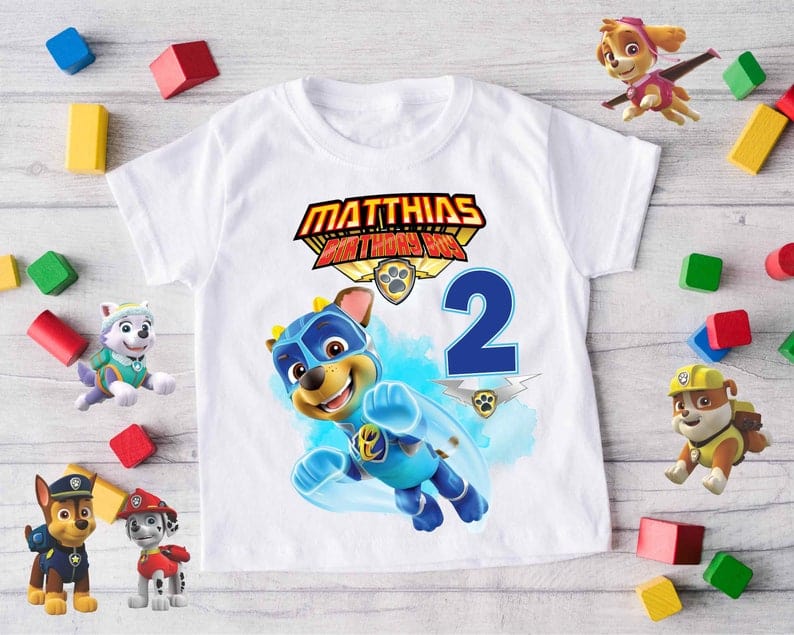 Personalized Name Age Paw Patrol Birthday Shirt Cool Presents