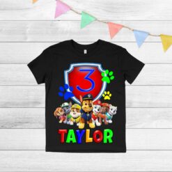 Personalized Name Age Paw Patrol Birthday Shirt Cute Gifts