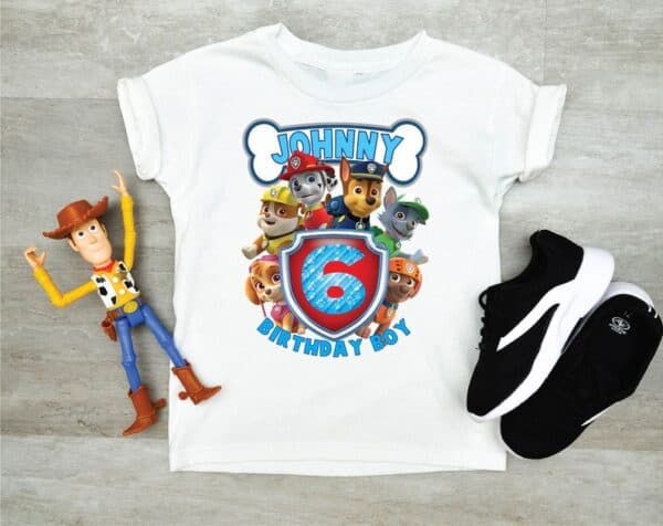 Personalized Name Age Paw Patrol Birthday Shirt Funny Gifts