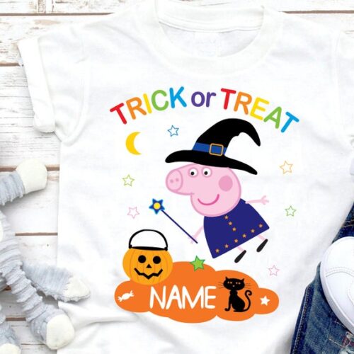Personalized Name Age Peppa Pig Birthday Shirt Cool Present