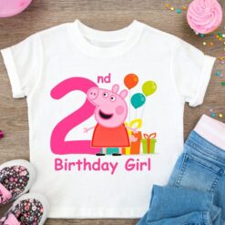 Personalized Name Age Peppa Pig Birthday Shirt Cute 2