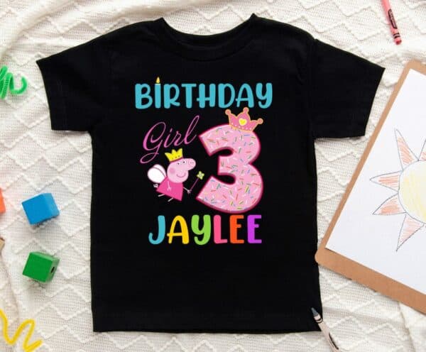 Personalized Name Age Peppa Pig Birthday Shirt Funny Gift