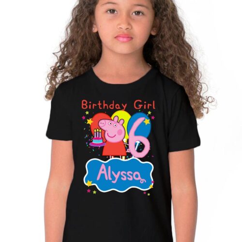 Personalized Name Age Peppa Pig Birthday Shirt Gift Funny 2