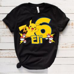 Personalized Name Age Pokemon Birthday Shirt Cute 2