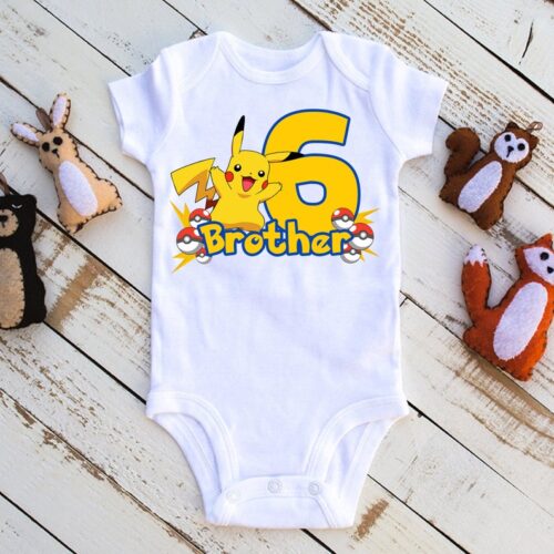 Personalized Name Age Pokemon Birthday Shirt Gifts Cute 1