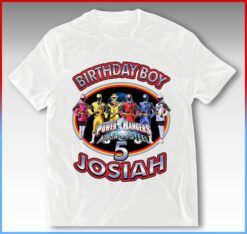 Personalized Name Age Power Ranger Birthday Shirt Cool Presents 1