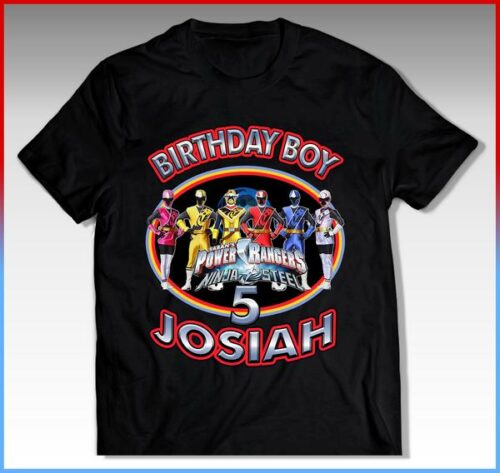 Personalized Name Age Power Ranger Birthday Shirt Cool Presents