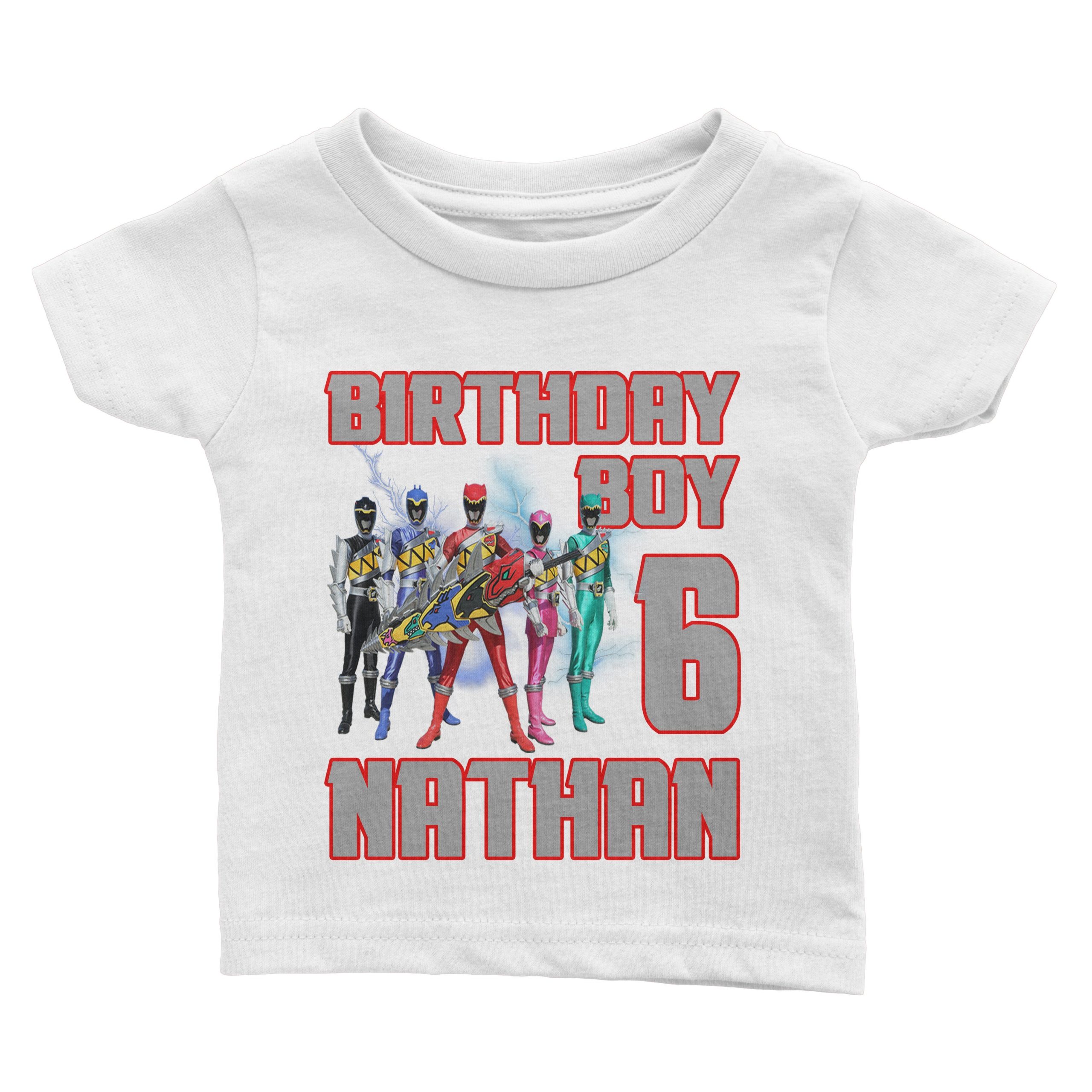 Personalized Name Age Power Ranger Birthday Shirt Cute 1