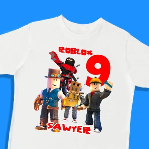Personalized Name Age Roblox Birthday Shirt Cool Gift