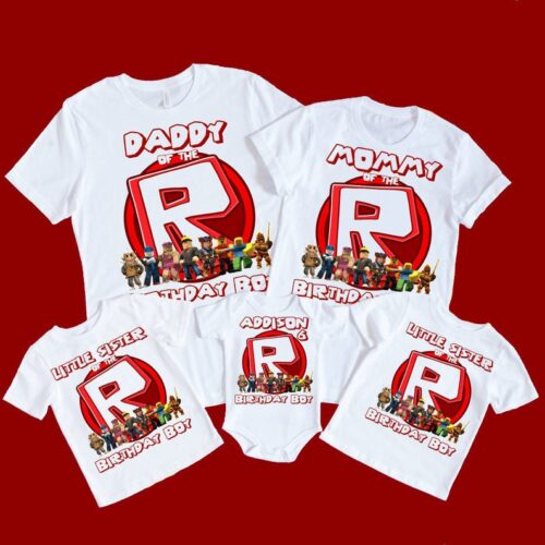 Personalized Name Age Roblox Birthday Shirt Cute Gift