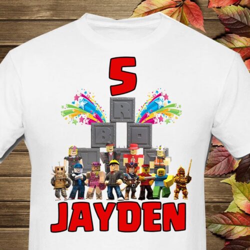 Personalized Name Age Roblox Birthday Shirt Cute Gifts